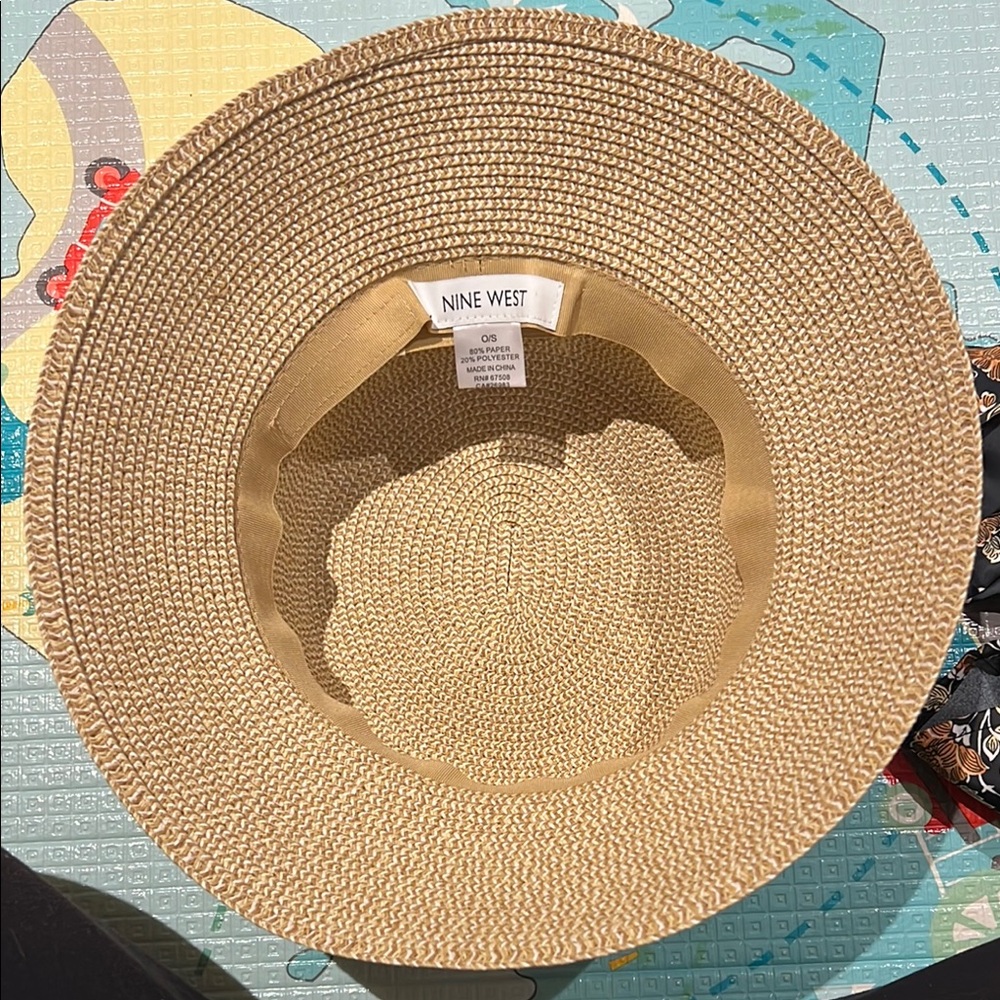 None west Stylish Tan Straw Bucket Hat - Picture 2 of 3